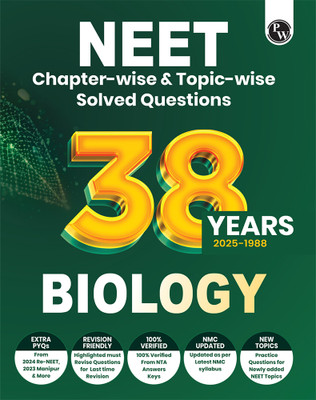 PW 38 Years NEET Previous Year Solved Question Papers Biology PYQ For NEET 2026(Paperback, PW)