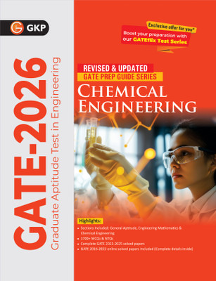 GKP GATE 2026 – Chemical Engineering | Complete Guide with 3700+ MCQs, Solved Papers (2022–2025), General Aptitude, Engg. Mathematics & Technical Section(Paperback, G.K. Publications (P) Ltd.) GKP GATE 2026 – Chemical Engineering | Complete Guide with 3700+ MCQs, Solved Papers (2022–2025), General Aptitude, Engg. Mathematics & Technical Section(Paperback, G.K. Publications (P) Ltd.)