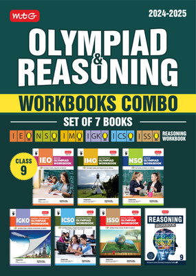 MTG NSO-IMO-IEO-NCO-IGKO-ISSO Olympiad Workbook and Reasoning Book Combo Class 9 (Set of 7 Books) | MCQs, Previous Years Paper & Achievers Section - SOF Olympiad Preparation Books For 2024-25 Exam(Paperback, MTG Editorial Board)