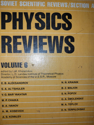Physics Reviews: v. 6(English, Hardcover, unknown)