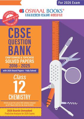 CBSE Question Bank SOLVED PAPERS Class 12 Chemistry For 2026 Exam(Paperback, Oswaal Editorial Board)