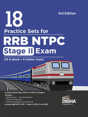 18 Practice Sets for RRB NTPC Stage II Exam (15 in Book + 3 Online Tests) 3rd Edition(Paperback, Disha Experts)