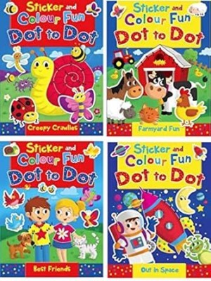 Sticker Colour Dot To Dot:creepy Crawlies (sf21-24 Farmyard Fun, Best Friends, Out In Space(Paperback, Brown Watson)