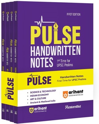Arihant PULSE Art & Culture, Indian Economy, Science & Technology, Ancient & Medieval India Coloured Handwritten Notes | 1st Time For UPSC Prelims with Concepts, facts, Analysis, Maps, Images, Flow Charts and Time Saving Notes | Set of 4 books(Arihant Publications India Limited, Arihant Experts, Ami