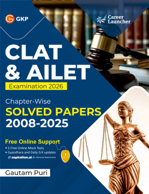 GKP CLAT & AILET 2026 : Chapter Wise Solved Papers 2008-2025 By Gautam Puri| English, Reasoning| Quantitative Aptitude| Legal Aptitude| General Knowledge.(Paperback, Gautam Puri) GKP CLAT & AILET 2026 : Chapter Wise Solved Papers 2008-2025 By Gautam Puri| English, Reasoning| Quantitative Aptitude| Legal Aptitude| General Knowledge.(Paperback, Gautam Puri)