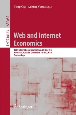 Web and Internet Economics(English, Paperback, unknown)