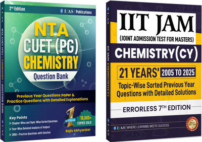 IIT JAM and CUET PG Chemistry PYQ Combo Book  - 2026 | Previous Year Questions with Detailed Solutions (2005 - 2024) for IIT JAM And CUET PG Chemistry Book | Two Brothers Publications(Paperback, IFAS Publications)