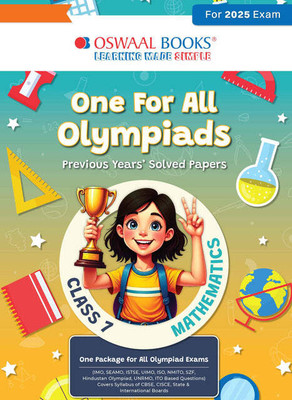 One for All Olympiads Previous Years' Solved Paper Class 7 Maths For 2025 Exam(Paperback, Oswaal Editorial Board)
