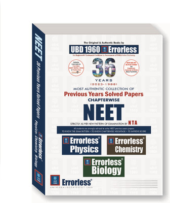 Ubd1960 Errorless 36 Year Solved Papers for Neet 2024(English, Hardcover, unknown)