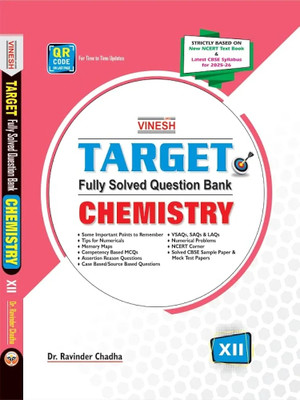 Vinesh Target Chemistry Class 12 | (2025-26) | Fully Solved Question Bank | Ncert Based | MCQs + PYQs + Case-Based + ARQs + Sample & Mock Paper(Paperback, Dr. Ravinder Chandha)