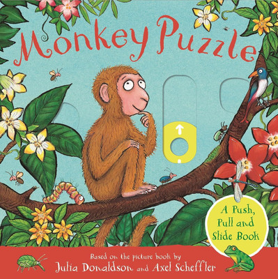 Monkey Puzzle: A Push, Pull and Slide Book(English, Board book, Donaldson Julia)