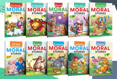 Toddlers learning library Story Book : Learning Story book for kids with moral, My First Picture Library Combo, Library set of 10 Story Books For Children(Paperback, GO WOO)