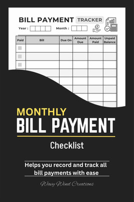 Monthly Bill Payment Checklist(English, Hardcover, Wavy Wind Creations)