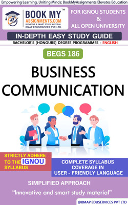 IGNOU BEGS 186 Business Communication Study Material (In Depth Guide) For Ignou Student(Paperback, BMA Publication)