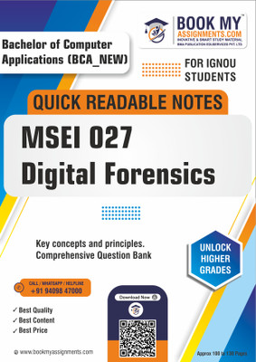 IGNOU MSEI 027 Digital Forensics Quick Readable Notes for Success - Crafted with 80 GSM A4 Paper for Clear Prints, Ensuring an Effective Study Experience for Students - English Edition(Paperback, BMA Publication)