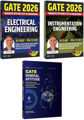 GATE Instrumentation Engineering, Electrical and GATE General Aptitude Theory  - 2026 [Set of 3 Books] Previous Year Solved Papers with Detailed Solution | Topic Wise Sorted Question Bank with Detailed Explanation | Best Seller Guide for GATE Electrical & Instrumentation Engineering Exam in India(Pa