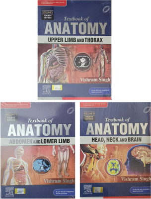 Textbook Of Anatomy:Upper Limb and Thorax, Vol 1, Abdomen And Lower Limb, Vol 2, Head, Neck And Brain, Vol 3, 3rd Revised And Updated Edition (3 Book Set)(Paperback, vishram singh)