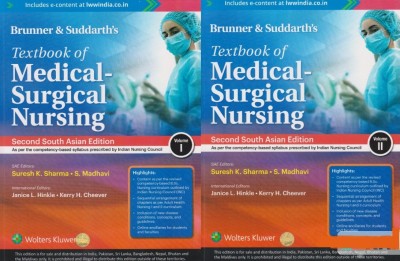 Brunner and Suddarth's Textbook of Medical-Surgical Nursing (Set Of 2 Books), Second South Asian Edition(Paperback, Suresh K. Sharma, S.Madhavi)