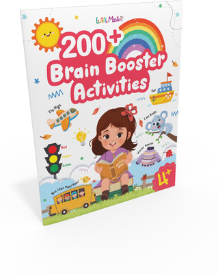 200+ Brain Booster Activity Book – Fun learning daily Practice, Mindful Activities young learners: Sudoku, Crossword, Puzzles, Coding & Sequences (Activity Book for Kid)(Paperback, Little Masters)