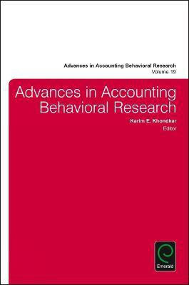 Advances in Accounting Behavioral Research(English, Hardcover, unknown)