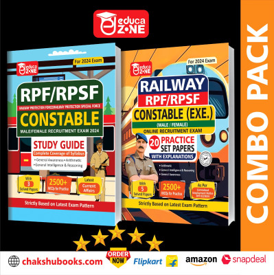 Educazone Combo Pack Of Railway RPF And RPSF Constable (EXE.) Recruitment Exam Complete Study Guide And Practice Sets Book With Solved Papers For 2024 Exam (Set Of 2) Books(Paperback, Educazone Panel of Experts)