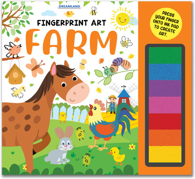 Fingerprint Art Activity Book for Children - Farm with Thumbprint Gadget : Pick and Paint Coloring Activity Book For Kids Fingerprint Colouring Book for Kid(Paperback, unknown)