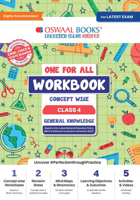 Oswaal One for All Workbook, Class-4, General Knowledge (for Latest Ex(English, Hardcover, unknown)
