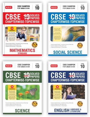 MTG CBSE 10 Years Chapterwise Topicwise Solved Papers With Question Bank Class 10 Science, Mathematics, English & Social-Science (Set of 4 Books) - CBSE Champion For 2025 Exam | Video Solution of PYP(Paperback, MTG Editorial Board)