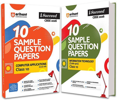 Arihant CBSE Sample Question Papers Class 10 Exam 2026 | Computer Application & Information Techonology Set of 2 Books | 10 Sample Papers with Solutions | Based on Latest CBSE Syllabus 2025-26 | Final Practice Papers, Rapid Revision Sheets & Answer Key as per CBSE Marking Scheme | English Medium(Pap
