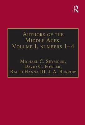 Authors of the Middle Ages. Volume I, Nos 1-4(English, Hardcover, Fowler David C.)