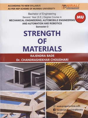 STRENGTH OF MATERIALS For MU Semester 3 Mechanical Engineering, Automobile Engineering and Automation and Robotics(Paperback, Rajendra Bade, Dr. C. M. Chaudhari)