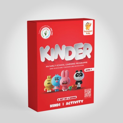 Kinder Early Learning Boxset - Level -1 : A Pack of 4 Activity books for Kids - 3 to 5 years (Hindi) Based on NEP 2020(Paperback, Souvenir Publisher)