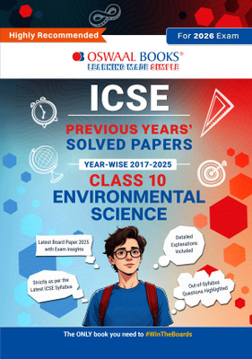ICSE Previous Solved Papers Year wise 2017-2025 Class-10 Environmental Science(Paperback, Oswaal Editorial Board)