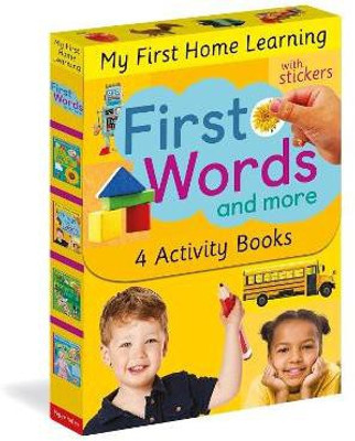 First Words and More: 4 Activity Book Boxed Set with Stickers(English, Paperback, Tiger Tales)