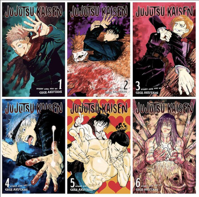 Jujutsu Kaisen Vol 1,Vol 2, Vol 3 ,Vol 4, Vol 5, Vol 6 Combo(Paperback, GEGE AKUTAMI)