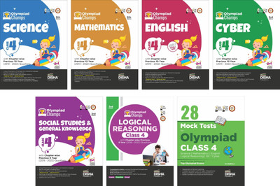 Olympiad Champs Science, Mathematics, English, Logical Reasoning, Cyber & Gk Class 4 with 28 Mock Tests(English, Paperback, unknown)