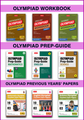 MTG Class-6 Mathematics, Science & English (IMO-NSO-IEO) Olympiad Workbook, Prep-Guide & Previous Years Papers (PYQs) - SOF Olympiad Books For 2025-26 Exam (Set of 9 Books)(Paperback, MTG Editorial Board)