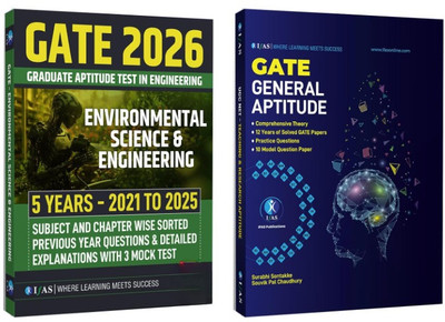 GATE Environmental Science and Engineering PYQ & General Aptitude Theory  - 2026 | Previous Year Solved Papers (2021 - 2025) with Detailed Solution | Topic Wise Sorted Question Bank with Detailed Explanation | Best Seller Book for GATE Environmental Science & Engineering Exam in India | Two Brothers