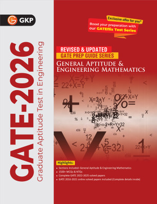 GKP GATE 2026 : General Aptitude & Engineering Mathematics - Guide|Solved Papers from 2022 to 2025| MSQ Bank(Paperback, G.K. Publications (P) Ltd.)