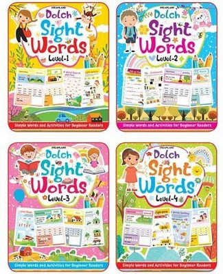 Dolch Sight Words Books Pack- 4 Books  - Set of 4 Early Learning Workbooks with Simple Words, Reading, Writing, Tracing and Fun Educational Activities for Beginner Readers(English, Paperback, Dreamland Publications)