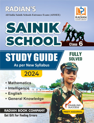 Sainik School Guide Book Class 6 for Entrance Exam 2024 English Medium(English, Paperback, Radian Book Company)