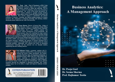 Business Analytics:
 A Management Approach(Paperback, Dr. Pooja Goel, Dr. Seema Sharma, Prof. Rajkumar Teotia)