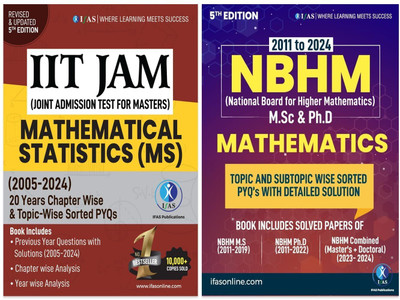 IIT JAM Statistics & NBHM Mathematics PYQ Combo Book  - 2025 | (2010-2024) Topic-wise Sorted Previous Year Solved Papers with Datailed Solutions | Best Books for IIT JAM & NBHM Mathematics Exam Preparation in India | IFAS Publications(Paperback, IFAS Publications)