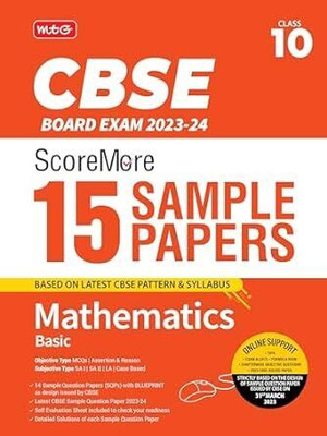 Scoremore 15 Cbse Sample Question Papers Class 10 Mathematics Basic (E(English, Hardcover, unknown)