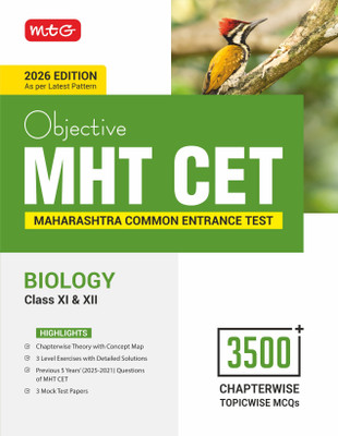 MTG Objective MHT CET Biology | 3500+ Chapter-wise Topic-wise MCQs with 5 Years PYQs Book & Mock Test Papers For 2025-2026 Exam(Paperback, MTG Editorial Board)