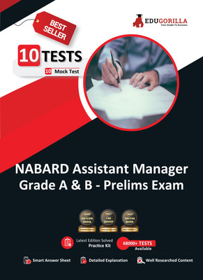 NABARD Assistant Manager (Grade A and B) Prelims Exam  - 2024 - 10 Full Length Mock Tests (2000 Solved Objective Questions) with Free Access to Online Tests(English, Paperback, Manglik Rohit)