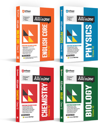 Arihant All In One Combo Class 12th Physics, Chemistry, Biology, English Core Based On Latest NCERT for CBSE Exam 2025 -26 (Set of 4 Books)(English, Hardcover, unknown)