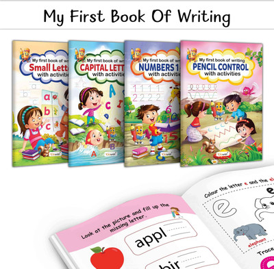 Creative Writing Workbook for Young Learners : Handwriting workbook, Learning to write for kids, Pencil control workbook | Combo of 4 books(Paperback, GOWOO)