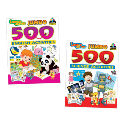 Jumbo 500 Activity Books | English Activities, Science Activities | Set of 2 Books(Paperback, Pinwheel Books)