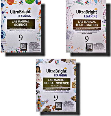 LUTRA BRIGHT LAB MANUAL SACIENCE , MATHEMATICS & SOCIAL SCIENCE WITH MAP PRACTICE CLASS 9 COM. SET OF 3 B0OKS(Paperback, ULTRA BRIGHT)